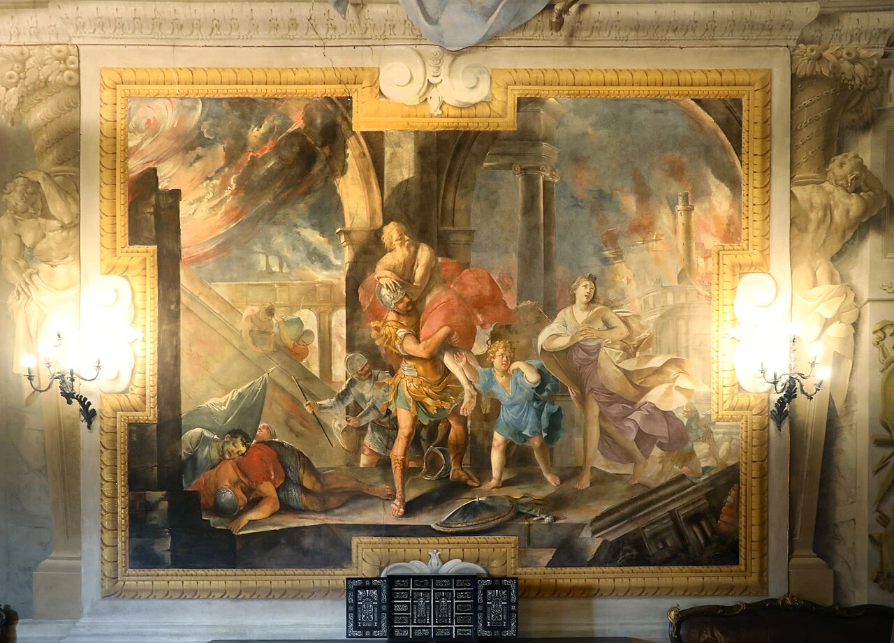 Museum Palazzo Mansi, Lucca - fuga di Enea da Troia in fiamme